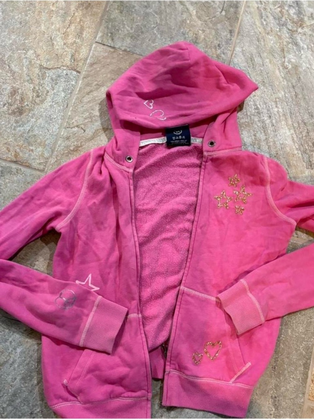 Victoria’s Secret PINK bright pink zip hoodie  girls MEDIUM
